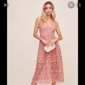 ASTR Lace A Line MIDI Dress